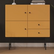 Tenzo Cocktail Moderne Wandkast Mustard - 106x40x107cm.