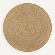 Rond vloerkleedØ300 cm in jute, handgevlochten, Hempy