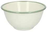 Schaal, emaille, groengrijs/wit,Ø 15 cm