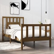 vidaXL Bedframe massief hout honingbruin 75x190 cm 2FT6 Small Single