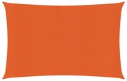 vidaXL Zonnezeil 160 g/m² 2x3,5 m HDPE oranje