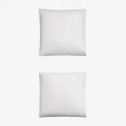Set Van 2 Sampras Satijnen Kussenslopen Met Een Draaddichtheid Van 300 Wit & 60 X 60 Cm - Sklum