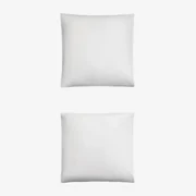Set Van 2 Sampras Satijnen Kussenslopen Met Een Draaddichtheid Van 300 Wit & 60 X 60 Cm - Sklum