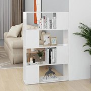 vidaXL Boekenkast/kamerscherm 80x24x124,5 cm hoogglans wit