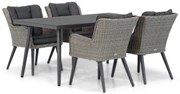 Tuinset 4 personen 170 cm Wicker Grijs Garden Collections Boston/Valencia