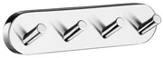 Smedbo Home Handdoekhouder - 17.8x4x4.1cm - zelfklevend / boren - Massief messing Chroom HK359