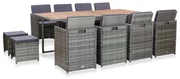 vidaXL 13-delige Tuinset poly rattan en acaciahout antraciet