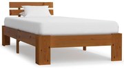 vidaXL Bedframe massief grenenhout honingbruin 90x200 cm