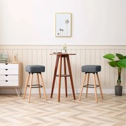 vidaXL Barstoelen 2 st stof lichtgrijs