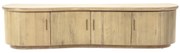 Eleonora Josh Eiken Tv-meubel Organische Vorm 180 Cm Naturel - 180x42x43cm.