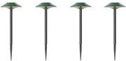 Set van 4 prikspots groen incl. LED IP44 solar - Mushroom