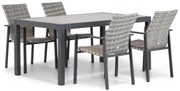 Tuinset 4 personen 164 cm Aluminium/wicker Grijs Lifestyle Garden Furniture Upton/Residence