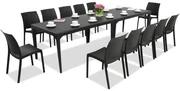 Elegante dining tuinset Oslo/Volga 12 antraciet Bica