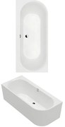 Villeroy & Boch Oberon 2.1 Back-to-wall bad voor hoekinbouw links - 1800 x 800 mm - glans wit Alpin (wit) UBQ180OBN9CL00VD01