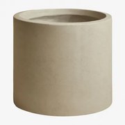 Aurevi Betonnen Buitenbloempot Ø35 Cm & Zandbruin - Sklum