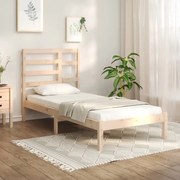 vidaXL Bedframe massief hout 75x190 cm 2FT6 Small Single