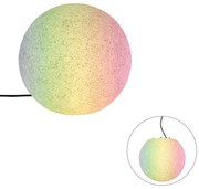 Smart buitenlamp met dimmer grijs 35 cm IP44 incl. Wifi A60 - Nura Modern E27 IP44 Buitenverlichting bol / globe / rond