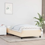 vidaXL Bedframe stof crèmekleurig 90x190 cm