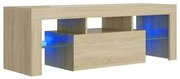 vidaXL Tv-meubel met LED-verlichting 120x35x40cm sonoma eikenkleurig