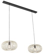 Eettafel / Eetkamer Design hanglamp messing 2-lichts - Johanna Design E27 Binnenverlichting Lamp