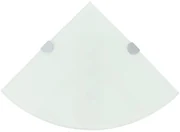 vidaXL Hoekschap met chromen dragers wit 35x35 cm glas