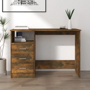 vidaXL Bureau met lades 110x50x76 cm bewerkt hout gerookt eikenkleurig