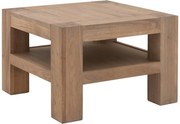 Goossens Hoektafel Roots, hout eiken grijs, stijlvol landelijk, 60 x 40 x 60 cm