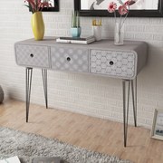 vidaXL Wandtafel met 3 lades grijs