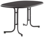 Sieger Boulevard ovale klaptafel 90x140 cm. - Antraciet