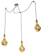 Hanglamp goud 3-lichts incl. LED spiegel goud dimbaar - Cava Luxe Modern Minimalistisch rond Binnenverlichting Lamp