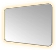 Hotbath &More Soft Square rechthoekige spiegel 120x80cm geborsteld gunmetal PVD