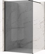 Walk-in douchewand Rea Flexi Grey / Black 80