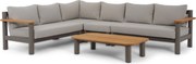Hoek loungeset 6 personen Rope Taupe Santika Furniture Santika