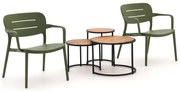 Bistro- en balkonset Forza  | 2 personen | Tuinset teakhout | 5-delig | Kees Smit Tuinmeubelen
