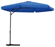 vidaXL Parasol met stalen paal 300 cm azuurblauw