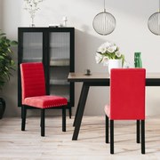 vidaXL Eetkamerstoelen 2 st fluweel wijnrood