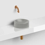 Clou Vale keramische fontein 22cm zonder kraangat grijs mat