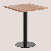 Vierkante Barkruk Van Macchiato Acaciahout ↔︎ 60 Cm & Zwart - Sklum