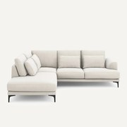 Hoekbank links fluweel chenille Marsile