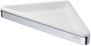 Geesa Frame Hoekplanchet met witte inzet 23x17x2,5 cm Chroom
