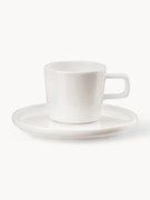 Fine Bone China espressokopjes Oco met schoteltjes, 6 stuks