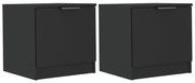 vidaXL Nachtkastjes 2 st 40x39x40 cm zwart