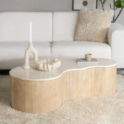 Eleonora Kira Grote Salontafel Organisch Marmer - 129 X 84cm.