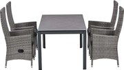Garden Impressions Nice tuinset 5-delig - Skala tuintafel 160x90 cm