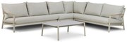 Hoek loungeset 6 personen Aluminium/rope Taupe  Coco Sevilla