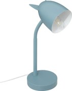 Atmosphera Kinderkamer Tafellamp– Met Oortjes – Blauw Metaal – 18x12,5x31 cm – Bureaulamp – E14 Fitting