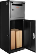 VEVOR pakketbrievenbus 41,2x40,1x110,5cm pakketbrievenbus stalen palletbox 50kg brievenbus brievenbus XXL brievenbus met wachtwoordvergrendeling druksluiting antidiefstalopening voor pakketten brieven etc.