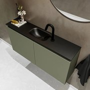 Mondiaz Ture 100cm toiletmeubel army met wastafel urban midden 1 kraangat