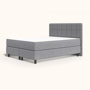 Emma Original Boxspring 180x200 - Lichtgrijs - Klassiek - Zwart Eiken - Hybrid