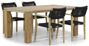 Tuinset 4 personen 165 cm Rope Zwart Lifestyle Garden Furniture Dallas/Brighton